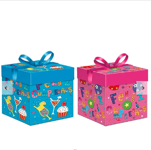 Caja de regalo plegable de cumpleaños