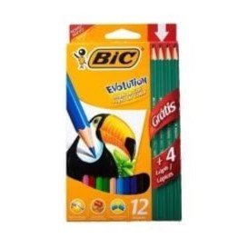 Caja lápices de colores Bic+ 4 grafito