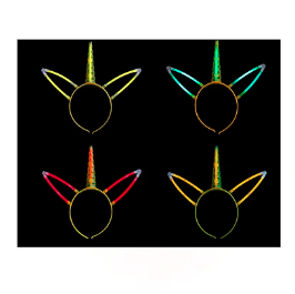 Cintillo fluorescente de unicornio color aleatorio