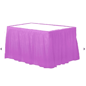 Faldón de mesa estampado violeta claro