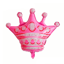 Globo metalizado corona color rosa