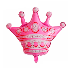 Globo metalizado corona color rosa