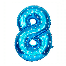 Globo número 8 azul 16 pulgadas