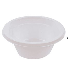 Mini tazon plastico blanco 250ml 10un
