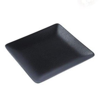 Plato Cuadrado negro bajo