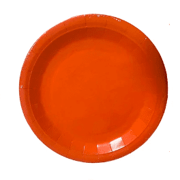 Plato redondo naranja 6pcs