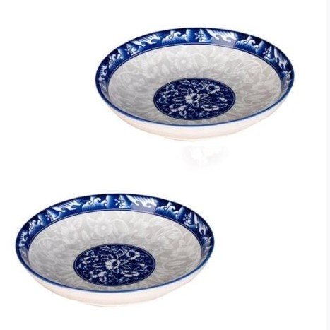 Plato Redondo semi hondo azul