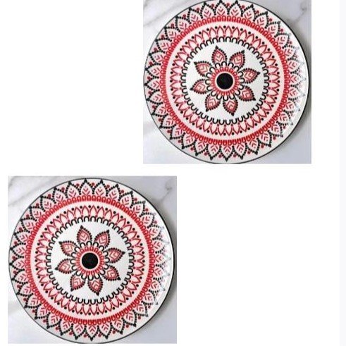 Plato semi hondo diseño mandala