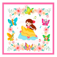 Servilletas de princesa mariposas 16pcs
