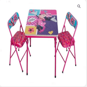 Set De Sillas + Mesa Plegables – Minnie Mouse