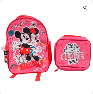 SET MOCHILA CON LONCHERA MINNIE