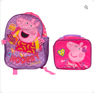 SET MOCHILA CON LONCHERA PEPPA PIG