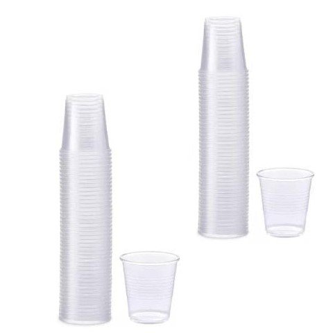 Set vasos de plástico 200 ml transparentes