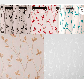  Set Velo Bordados Cortinas Teresita -variedad de colores – Masel – se envía surtido