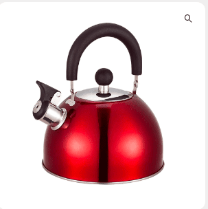 TETERA ACERO INOXIDABLE DE COLOR CON PITO 2.5 LITROS COLOR ROJO