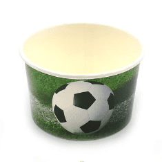 Vaso de cartón para postre fútbol 6pcs