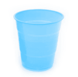 Vaso plastico 300cc celeste 10pcs