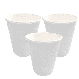 Vasos de carton blanco 250ml 6pcs
