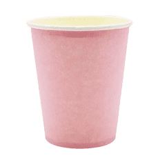 Vasos de cartón rosado 6pcs