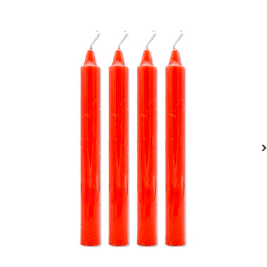 Velas decorativas color rojo 4pcs